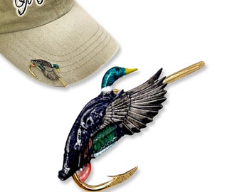 Mallard Duck Hookit© #1 -  Hat Clip - Duck Hat Hook - Duck Brim Clip - Hat Pin