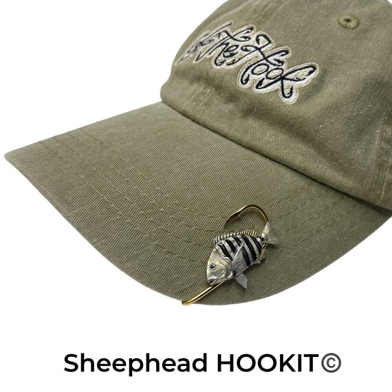 Sheepshead Hookit Fishing Hook Hat Clip Fishing Fishing Hat Hook Fishing Brim Clip. - Gift for Fisherman