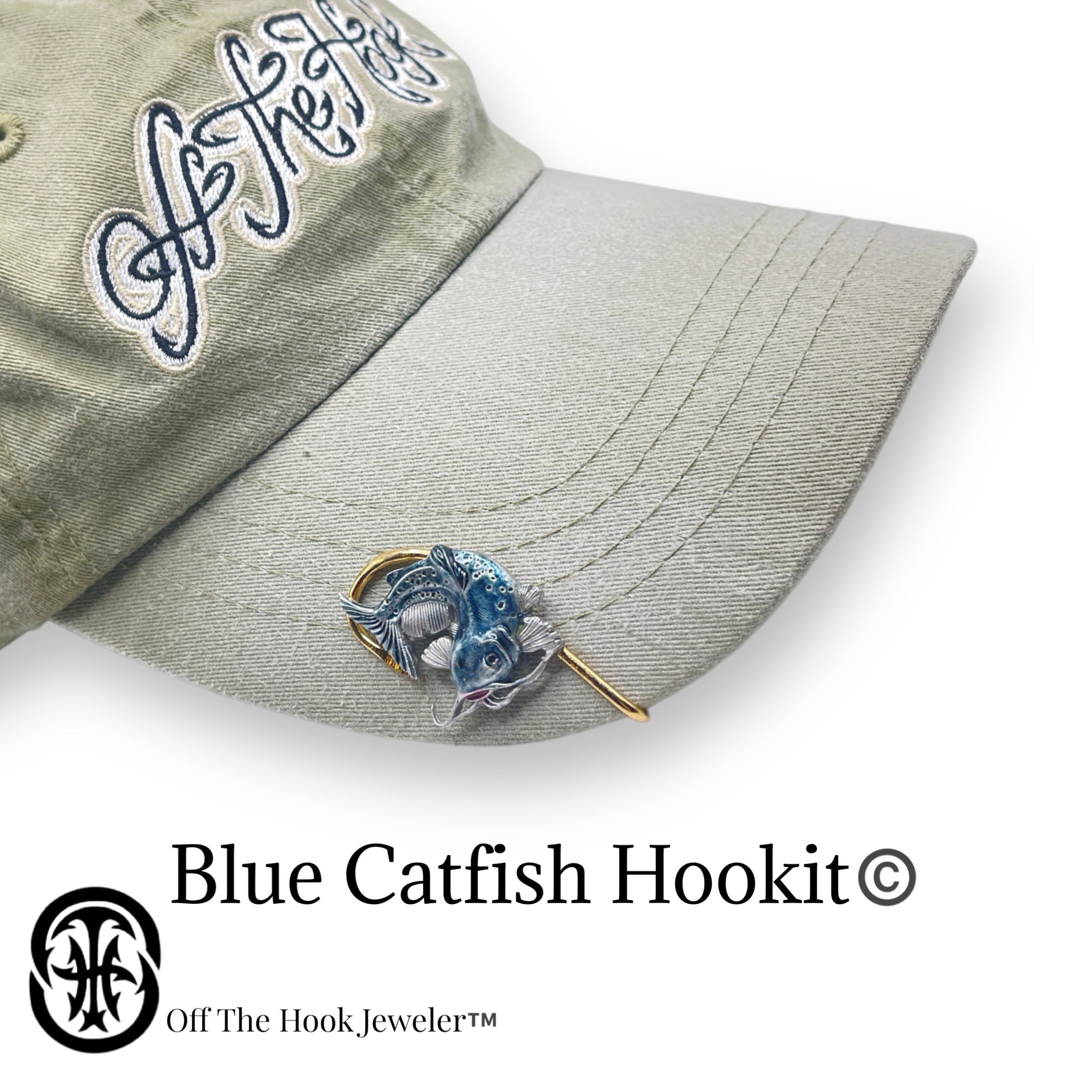Catfish Hookit© Fishing Hat Pin Hat Clip Fishing Fishing Hat Hook