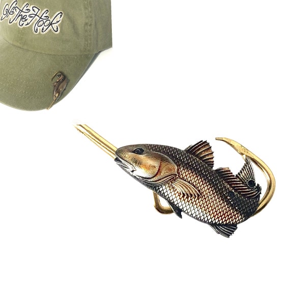Redfish Hookit© Hat Clip.. Fishing Hat Hook Brim Clip Etsy