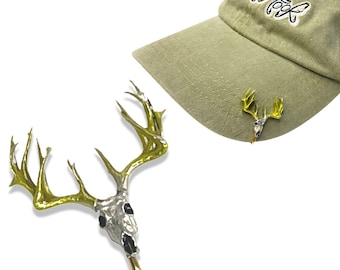 Deer Antler Hat Pin: Pewter Hunter Gift