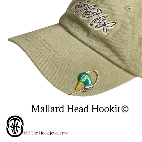 Wood Duck Hookit© Hat Clip Brim Clip Fishing Hat Hook Fish Hook