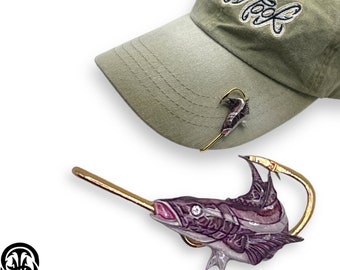 Cobia Fish Hookit© Fishing Hat Hook Brim Clip Hat Clip Fishing gift for  Fisherman 