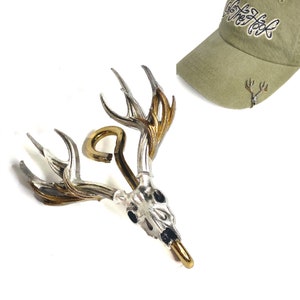Elk Antler &quot;Hookit&quot;©  Fishing Hat Clip - Elk Skull - Elk Hat Hook - Fishing Hat Hook
