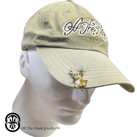 Deer hookit© Hat Clip Brim Clip White Tail Buck Fishing Hat Hook Mule Hat  Pin -  Hong Kong