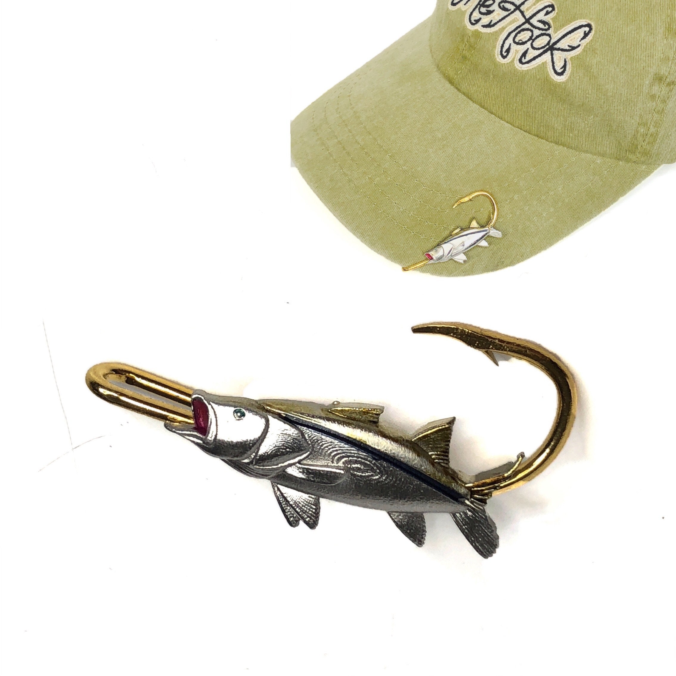 Snook Fish Hookit© Fish Hat Hook Hat Clip Brim Clip Etsy