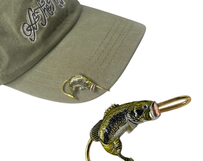 Striped Bass Hat Embroidered Striper Fish Wildlife Adult Baseball Cap