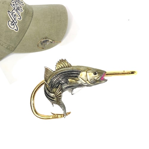 Largemouth Bass Fish Hook HOOKIT© Bass Fishing Hook... Hat Etsy