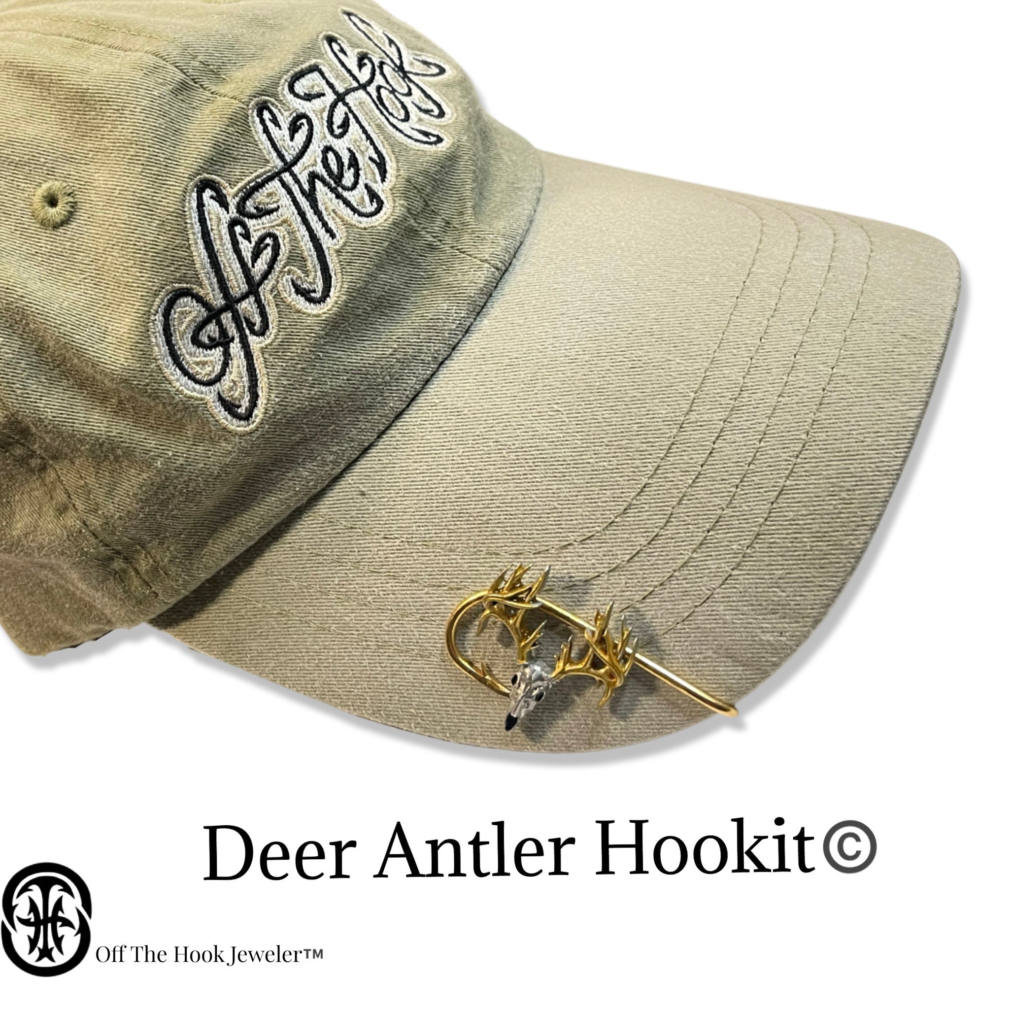 Deer Antler Hookit © 2 Cadeau pour chasseur de cerf Crâne de cerf Épingle à  chapeau de cerf Buck Antler -  France