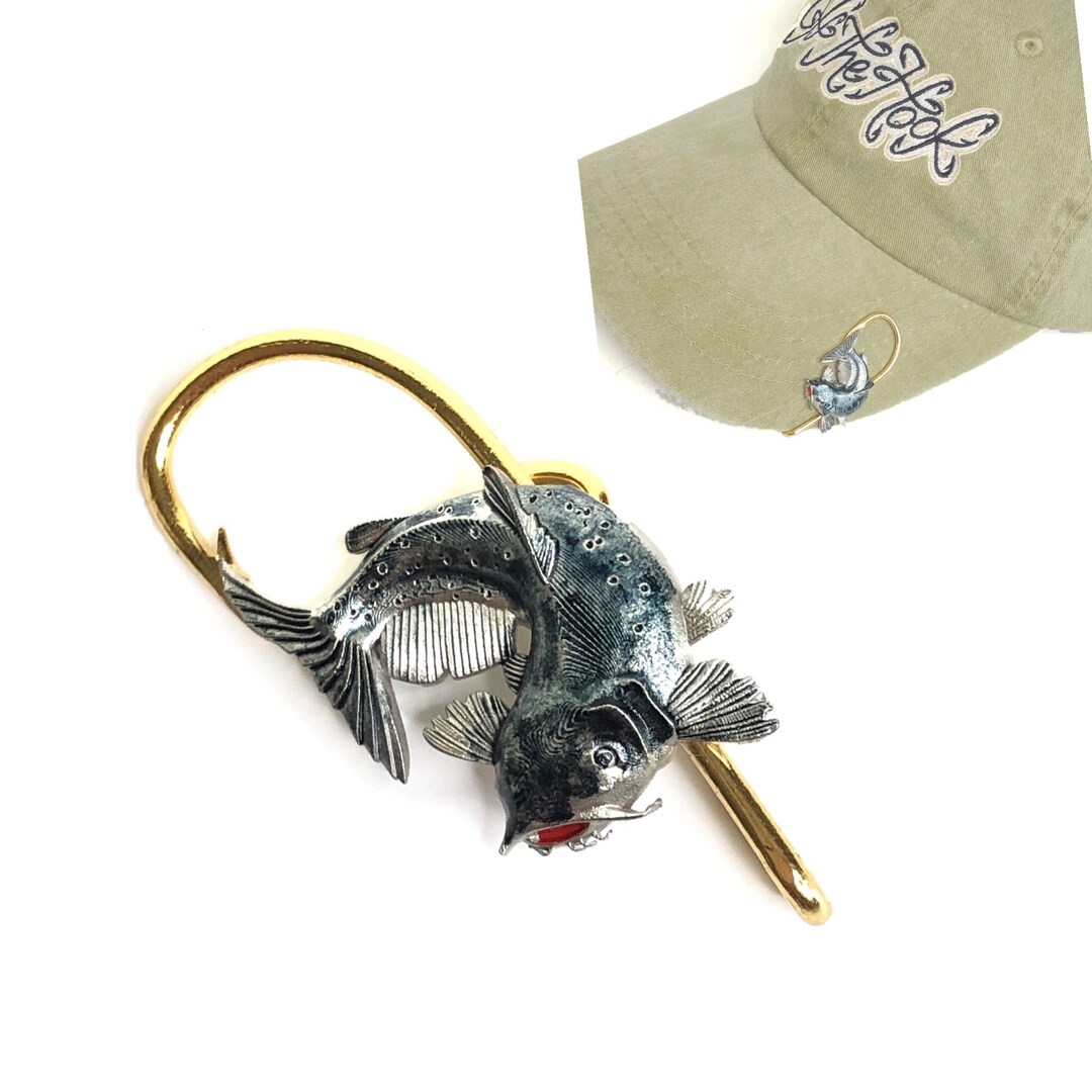 Catfish Hookit© Fishing Hat Pin Hat Clip Fishing Fishing Etsy