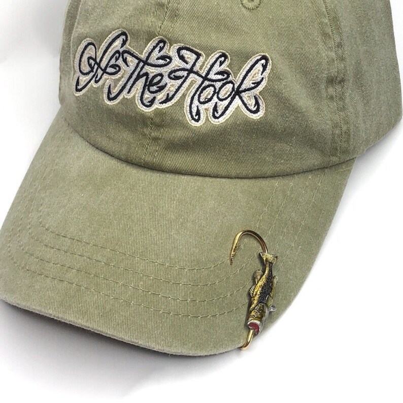 Black Bass Fish Hookit© Hat Clip Fish Hat Hook Fish Brim Etsy