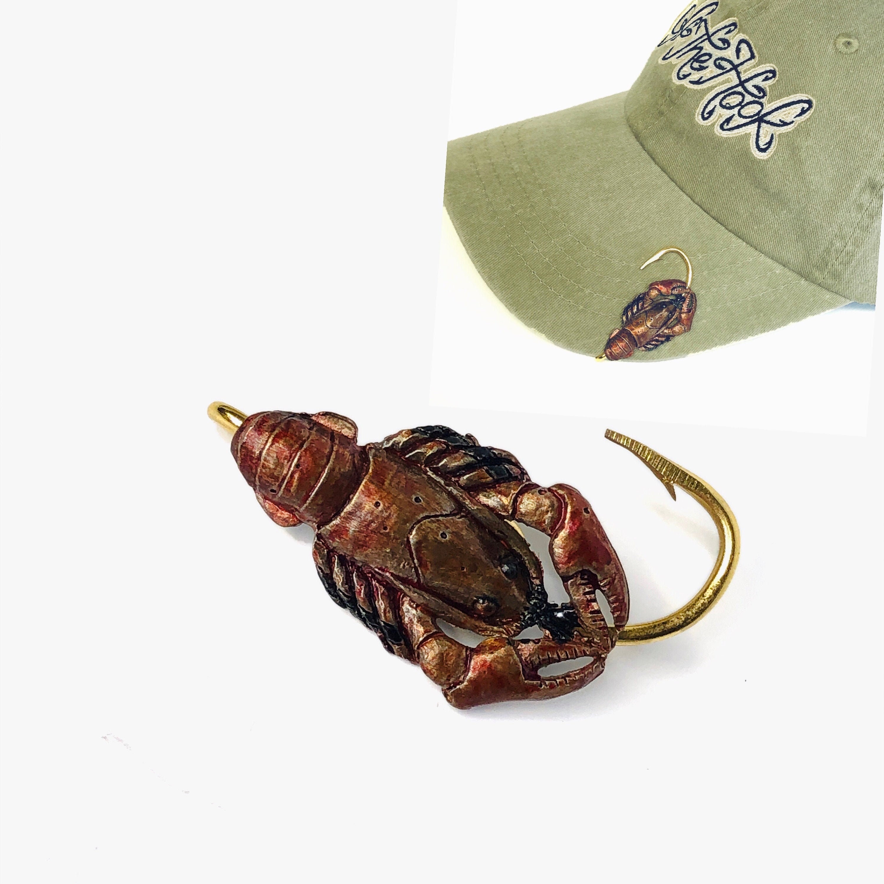 Lobster HOOKIT© Hat Hook Fishing Hat Clip Brim Clip. Gift for Fisherman  -  Canada