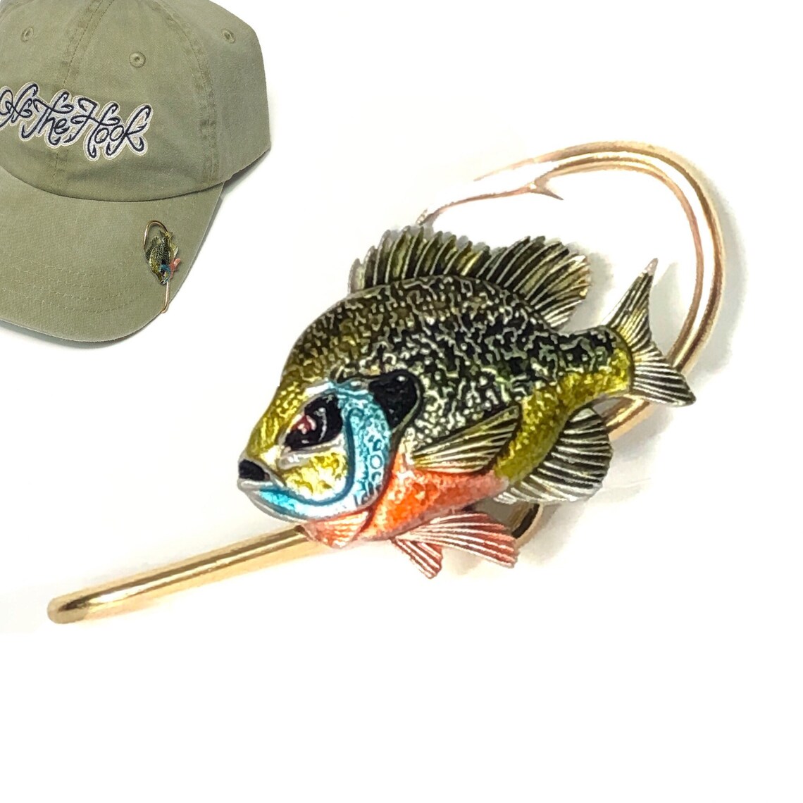 Bluegill Perch HOOKIT Fish Hat Hook Hat Clip Fishing Etsy