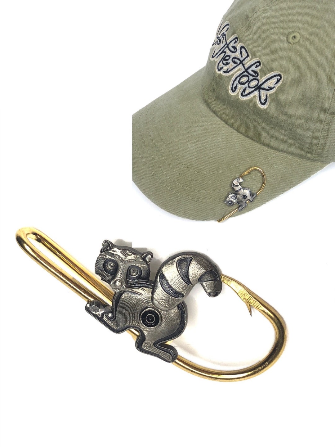 Black Bass Fish Hookit© Hat Clip Fish Hat Hook Fish Brim Hook Fish