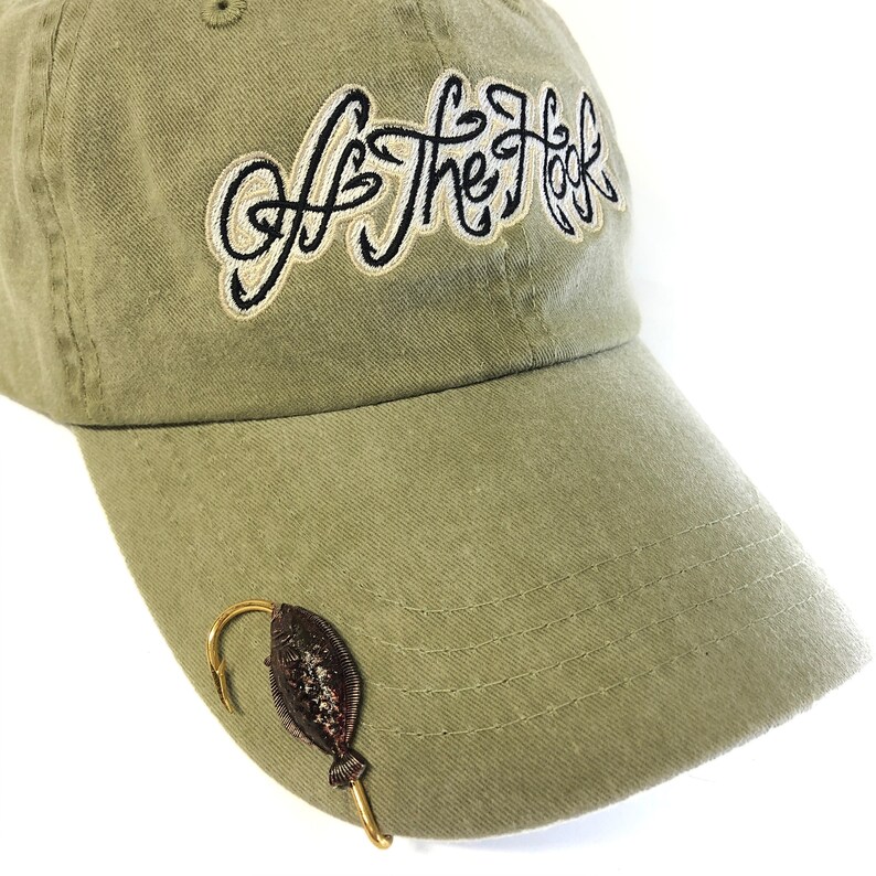 Flounder Fish Hat Hookit © Fishing Hat Clip Hat Clip Etsy