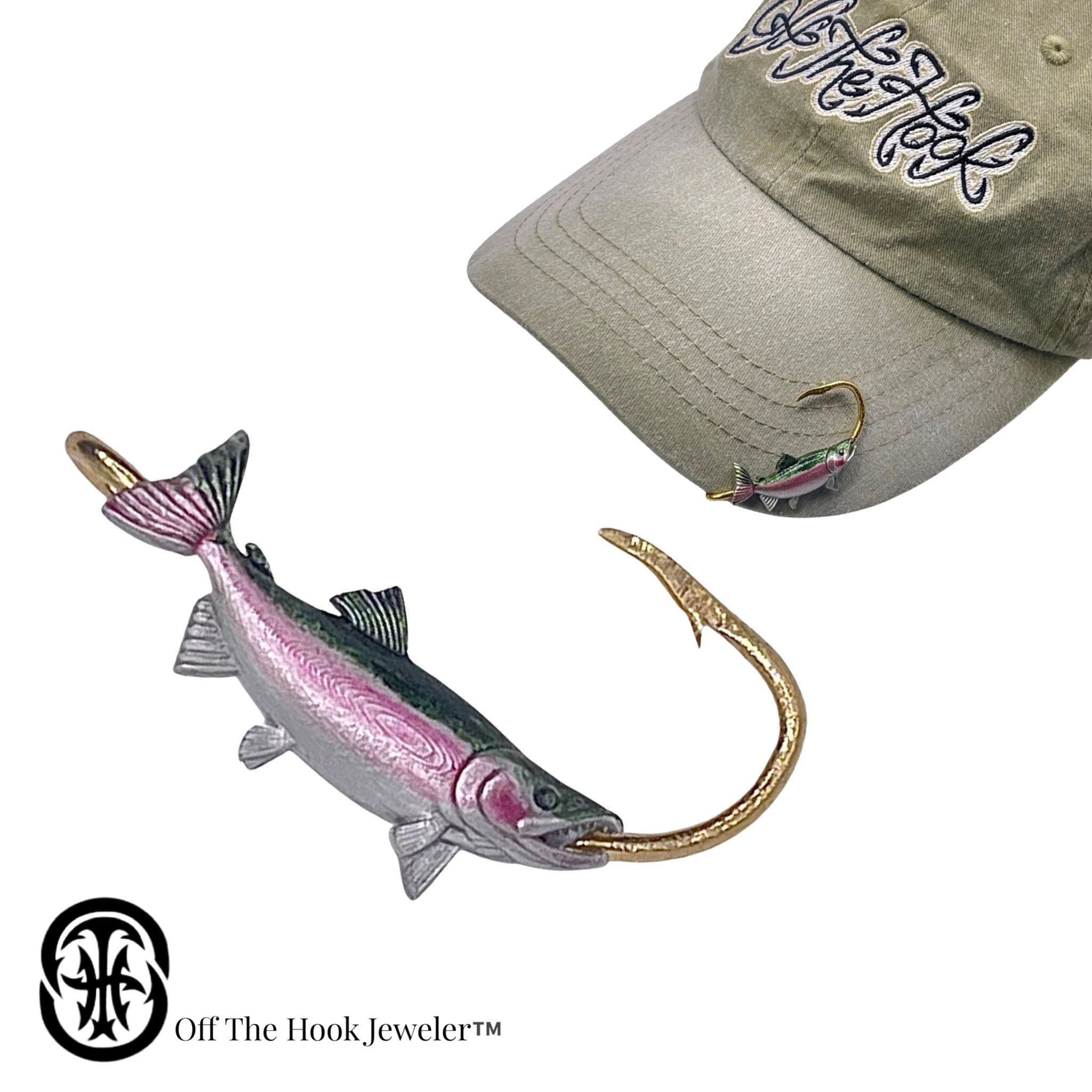 Steelhead Trout HOOKIT© Hat Clip Brim Clip Hat Pin Hat Hook 