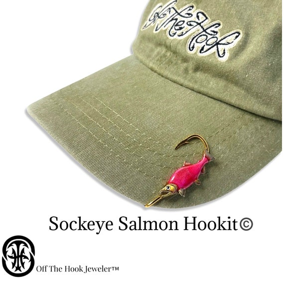Sockeye Salmon HOOKIT© Hat Clip Brim Clip Gift for Fisherman 