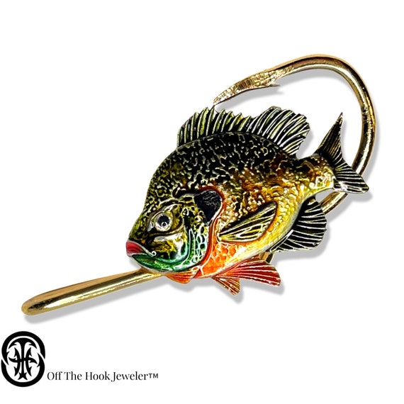 Bluegill Perch Hookit Fish Hat Hook Hat Clip Fishing Fish Hook Hat