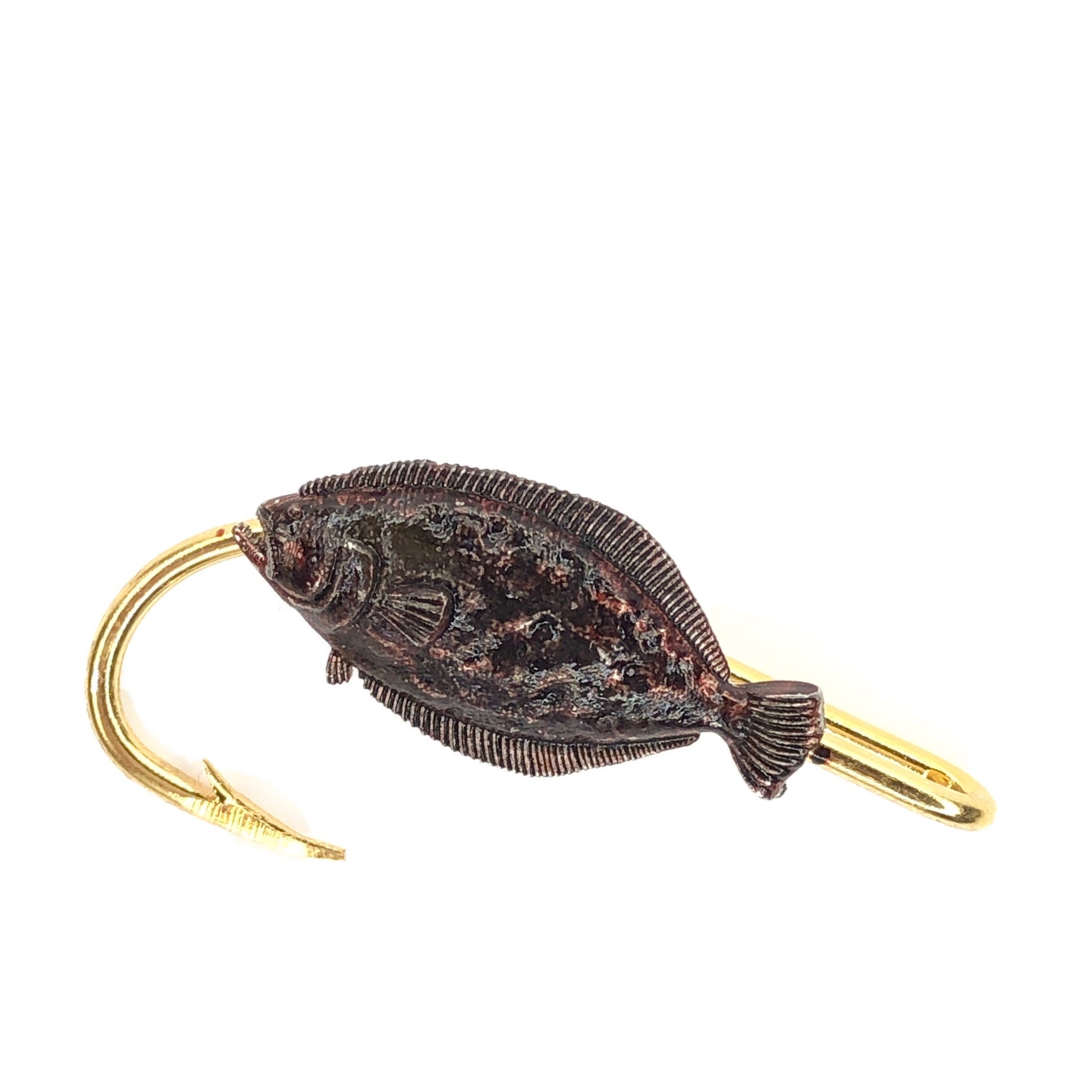 Flounder Fish Hat Hookit © Fishing Hat Clip Hat Clip Etsy