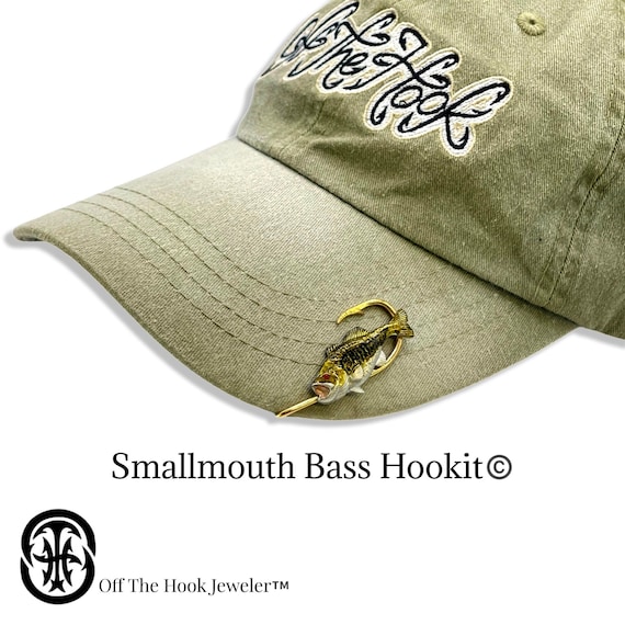 Smallmouth Bass HOOKIT© 1 Hat Clip Fishing Hat Clip Brim Clip Fish Hat Hook  Hat Pin Gift for Fisherman -  Canada