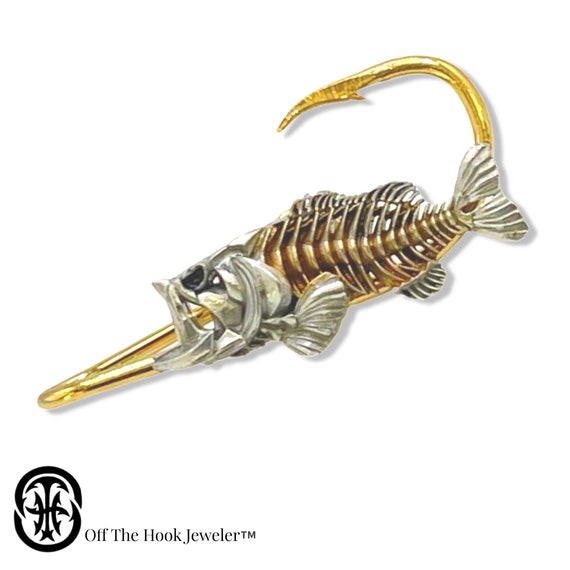 Bass Bone Fish Hookit© Fishing Hat Hook Brim Clip Hat Clip Fishing Gift for  Fisherman 