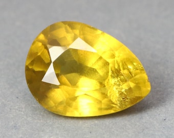 0.80 CT Flawless Rare! Unheated 100% Natural Yellow  Mali Garnet