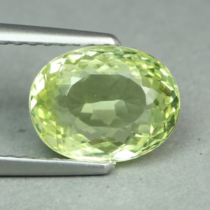 2.15 Ct Fantastic Rare Natural Chrysoberyl Greenish Yellow Oval Cut From Sri Lanka