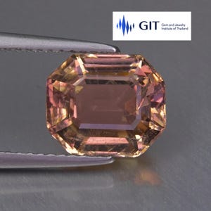 Tourmaline 3.34 CT GIT Certified 100% Natural Tourmaline Octagon Cut Gemstone