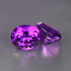 9,86 ct Glorreiches Paar ! Natürliches Lila Amethyst Paar ERDE AUS Bolivien