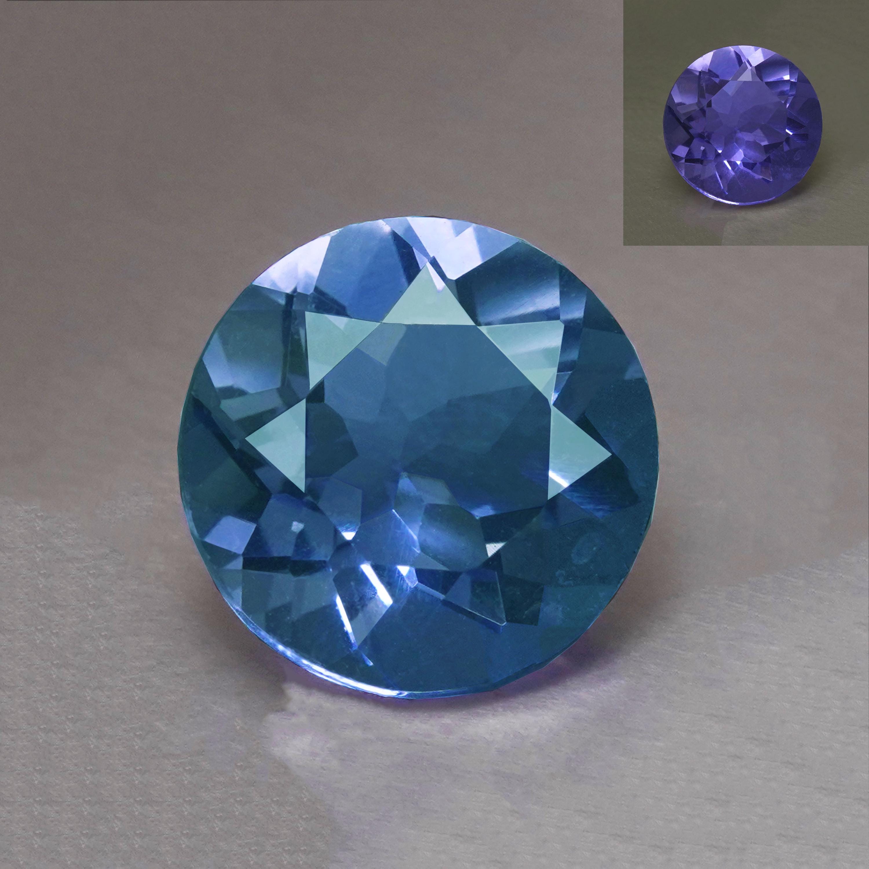 5.44 CT Unheated Rare Color Change Fluorite Round Cut From Brazil - Etsy