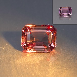 1.17 CT Gleaming Rare ! PINK To RED 100% Natural Color Change Malaya Garnet From Tanzania