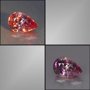 1.30 CT Eye Catching ! PINK To RED Color Chang Malaya Garnet Mined From Tanzania