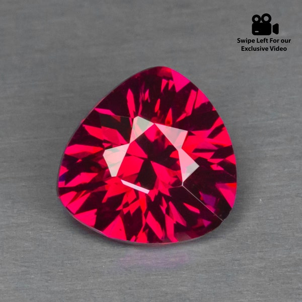 1.23 Ct Wedding Party Perfect Fit Stone ! Rhodolite Garnet Trillion Shape