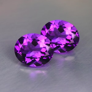 8,81 ct Amethyst für Ohrhänger ! Nicht gebranntes 100% natürliches Lila Amethyst Paar aus Bolivien
