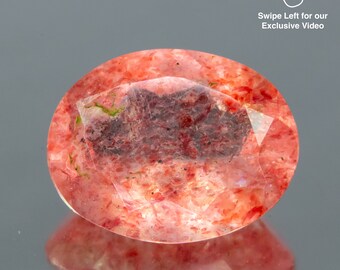 2.24 Ct Top-Class ! Earth Mined Strawberry Quartz Oval Cut From Tanzania0