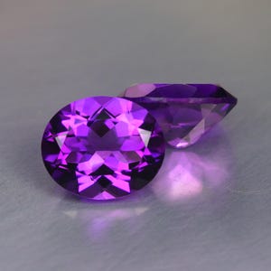 8,17 ct unbeheizt ! AAA Grade 100% natürliches Purple Amethyst Paar aus Bolivien