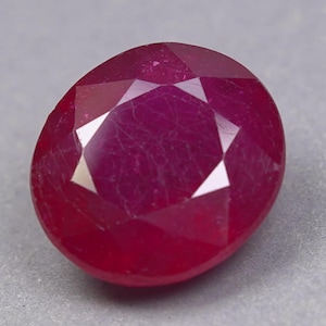 6,00 ct 100 % naturlig rubin i ringstorlek! Afrikansk röd rubin glasfylld