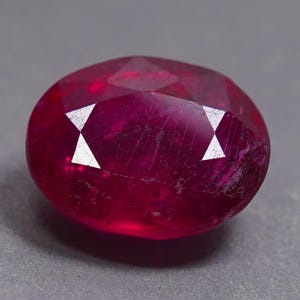 Natural Ruby Collector Gemstone From African 5.28Ct Ruby Carmine Red GlassFilled