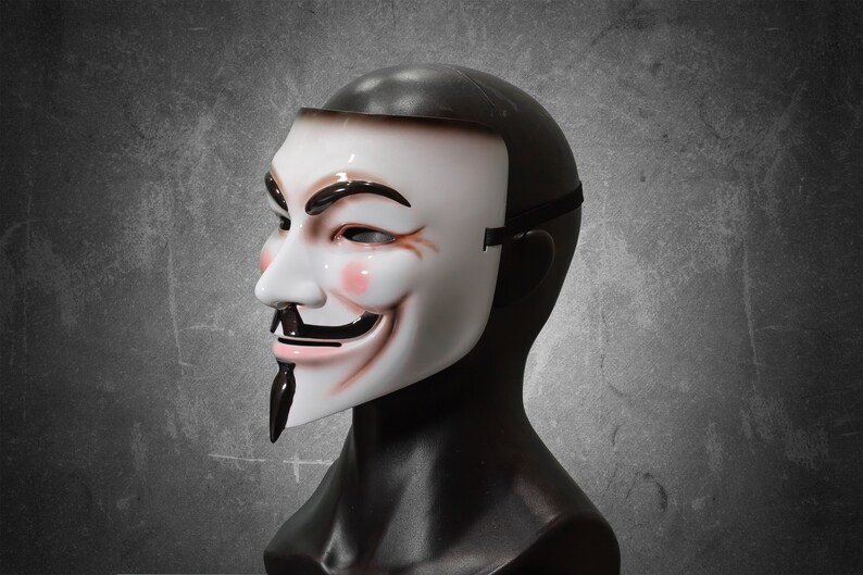 Guy Fawkes mask fan made Etsy