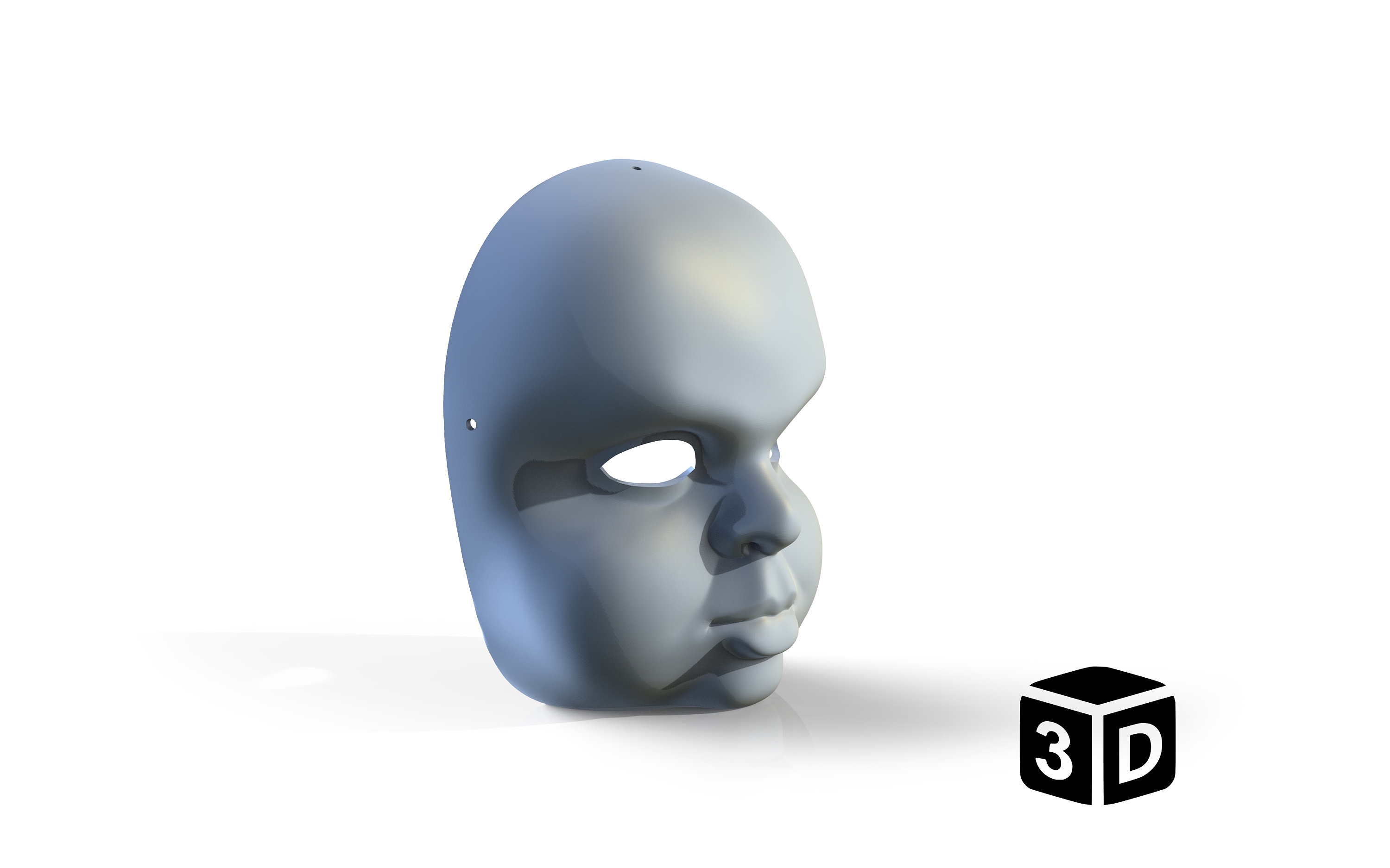 Baby face mask 3D MODEL STL File The Hills Run Red Etsy