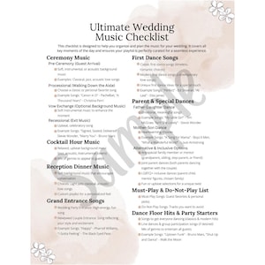 Checklista för bröllopsmusik: Den ultimata låtplaneraren (PDF-nedladdning)
