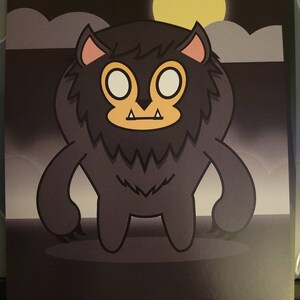 Creature Cute: Wes Werewolf 8x10 cryptid print without text