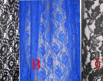 Verkauf! Lace Remnant Sommerrabatt schwarz geschürt alle über Spitzenstoff Ausverkauf Abendgarderobe Blumenspitze Kleid Stoff Rock Spitzenoberteile