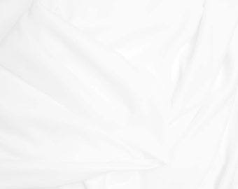 Interlock stretch polyester white knit fabric, fabric cut 2,5 yards, 70 Denier knit fabric, stretchable fabric, discount fabric cuts sale
