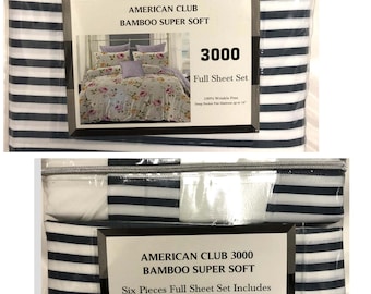 Parure de lit 6 pièces, cadeau de Noël, grande poche profonde, pouvant contenir un matelas jusqu'à 16 pouces, taies d'oreiller standard, livraison gratuite 105 draps