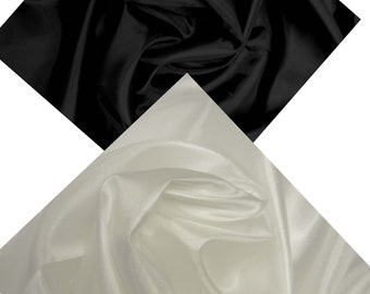 Fabric bulk Lining fabric Wholesale Solid Plain Black White by the yard 60" wide polyester Free domestic shipping Special Promotion