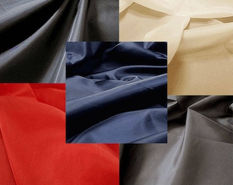Lining Fabric Polyester by the yard Lining taffeta apparel fabric choose your color black navy gray white red off white royal discount sale