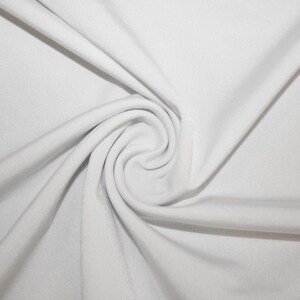 ITY knit polyester spandex fabric jersey fabric by yard dress tops skirt fabric lining multi purpose use fabric 2-way stretch White