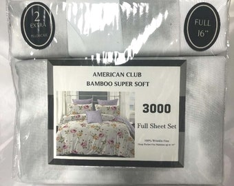 Ensemble de draps complet, six pièces, grande taille, drap-housse avec poche profonde, 4 taies d'oreiller, ensemble de draps ultra doux sans plis, cadeau de Noël, livraison gratuite 87
