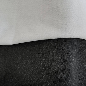 Fusible Interfacing Polyester 60&quot;wide by the yard Black White Lightweight iron on Tricot W75D crafts fashion heat and bond Fabric Stabilizer